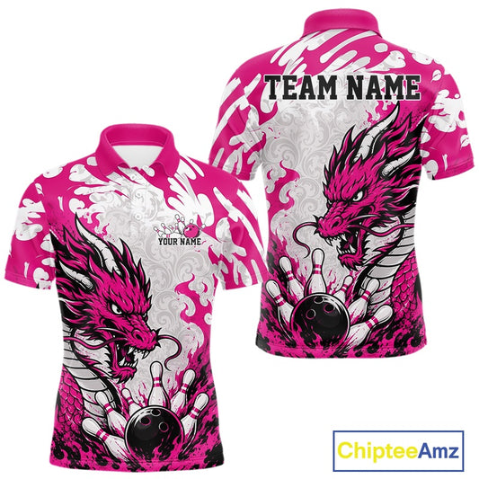Pink and white sports jersey with dragon design on a white background, featuring 'Chiptee Amz' branding.