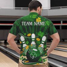 Load image into Gallery viewer, Custom Green St Patrick'S Day Bowling Quarter-Zip Shirts For Men, Celtic Team Bowling Outfits IPHW8375