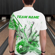 Load image into Gallery viewer, Custom Black And Green Men Bowling Team Shirts, Bowling League Shirt Bowlers Outfit IPHW10783