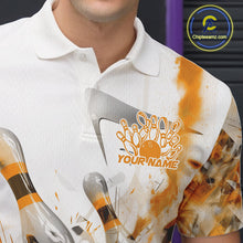 Load image into Gallery viewer, Custom Black And Yellow Men Bowling Team Shirts, Bowling League Shirt Bowlers Outfit IPHW10784