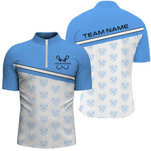 Load image into Gallery viewer, Blue Bowling Shirts For Men, Bowling Uniform Custom Bowling League Shirts IPHW6963