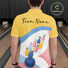Load image into Gallery viewer, Custom Patchwork Quilt Style Bowling Men Polo Shirt, Polka Dots Bowling Jerseys IPHW11040