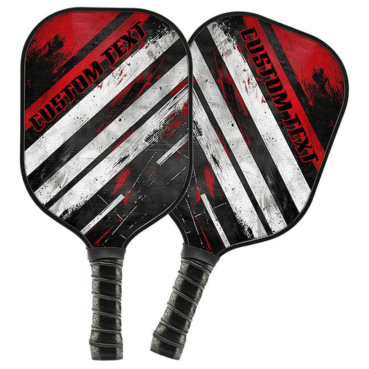 Black And Red Custom Pickleball Paddle For Pickleball Team Members,  Personalized Pickleball Racket Gifts IPHW7228
