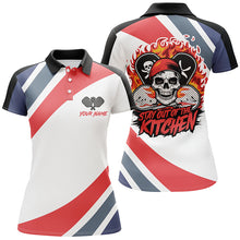 Load image into Gallery viewer, Custom Skull Pickleball Polo Shirts For Men, Pickleball Men Attire "Stay Out Of The Kitchen" IPHW6731