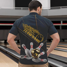 Load image into Gallery viewer, Custom Golden Bowling Shirts For Men, Flame Bowling Team Shirts Bowling Uniform IPHW7335