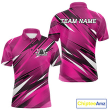 Load image into Gallery viewer, Pink and black sports jersey with 'Team Name' text on a white background, featuring Chiptee Amz branding.