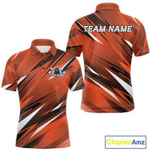 Load image into Gallery viewer, Orange and black sports jersey with 'Team Name' text on a white background