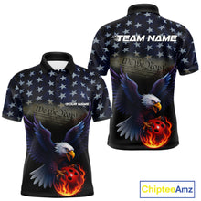 Load image into Gallery viewer, Custom Patriotic We The People Eagle Bowling Team Shirt For Men, Bowling League Shirt IPHW10200