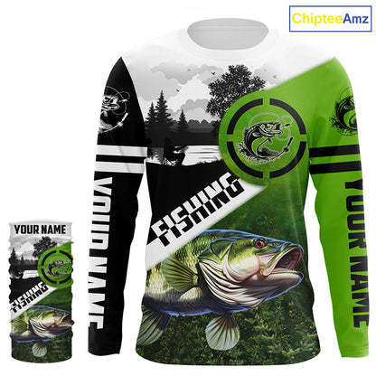 Largemouth Bass fishing Customize All Over Printed Shirts For Men And Women Personalized Fishing Gift NQS241