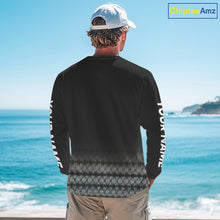 Load image into Gallery viewer, Striped Bass scales fishing Custom black long sleeve Fishing Shirt, Striper Fishing jerseys NQS10083