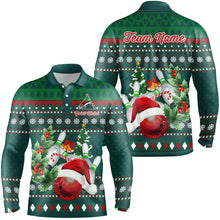 Load image into Gallery viewer, Funny ugly Christmas Green Men's Bowling Shirts Custom Team Bowling Jerseys Xmas Gift for bowlers NQS8894