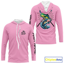 Load image into Gallery viewer, Personalized offshore Fishing jerseys, Mahi mahi, Wahoo, Tuna tournament fishing shirts | Light Pink NQS11220