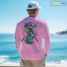 Load image into Gallery viewer, Personalized offshore Fishing jerseys, Mahi mahi, Wahoo, Tuna tournament fishing shirts | Light Pink NQS11220