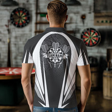 Load image into Gallery viewer, Personalized Black and White Darts Shirts For Men Custom Darts Team Jerseys NQS9489