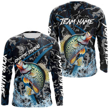 Load image into Gallery viewer, Custom Crappie Fishing Long Sleeve Fishing Shirts, Personalized Crappie Fishing Team Jerseys NQS