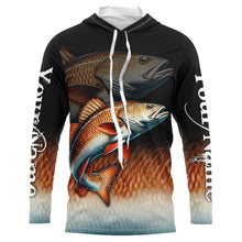 Load image into Gallery viewer, Redfish fishing scales Custom name sun protection personalized fishing gifts, Redfish fishing jerseys NQS9685