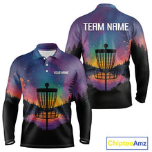 Load image into Gallery viewer, Colorful Disc golf polo shirts for Mens Custom Disc Golf basket attire for Team NQS10129