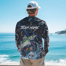 Load image into Gallery viewer, Custom Musky Fishing Camo Long Sleeve Fishing Shirts, Personalized Muskie Fishing Team Jerseys NQS9702