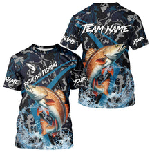 Load image into Gallery viewer, Custom Redfish Fishing Camo Long Sleeve Fishing Shirts, Personalized Red Drum Fishing Team Jerseys NQS9703