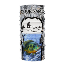 Load image into Gallery viewer, Bluegill ice fishing Winter camo custom unisex Long sleeve fishing shirt, Ice fishing Bluegill jersey NQS9193