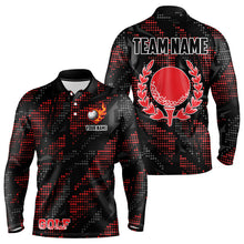 Load image into Gallery viewer, Black and Red Camo Golf Polo Shirts For Men Custom mens golf outfit team golf shirts NQS9715