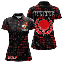 Load image into Gallery viewer, Black and Red Camo Golf Polo Shirts For Women Custom ladies golf outfit team golf shirts NQS9715