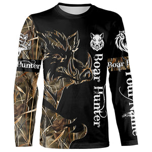 Personalized Wild Hog Hunting Camo Full Printing Shirts, Boar Hunting Gifts - NQS760