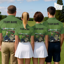 Load image into Gallery viewer, Funny Green frog Mens Golf polo shirts Custom golf outfit for men, personalized golf gifts NQS11300