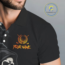 Load image into Gallery viewer, Funny Skull Reaper Lightning Flame Golf Polo Shirts For Men custom Golf &amp; Beer That's why I'm here NQS10932