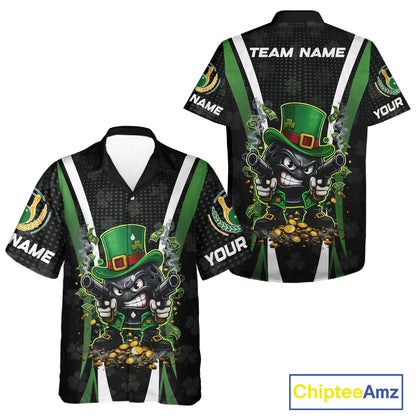Funny St Patrick cowboy gunner Bowling Hawaiian shirt Custom Team Bowling Jerseys NQS11543