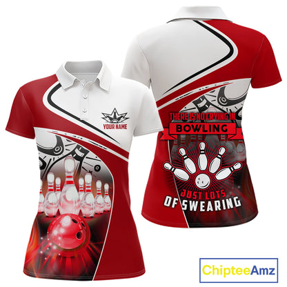 Funny Bowling Shirts For Women custom name There is no crying in bowling just lots of swearing NQS11349