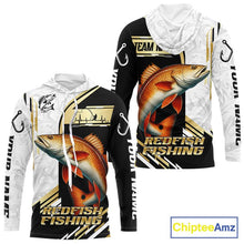 Load image into Gallery viewer, Personalized Redfish fishing shirts Custom sun protection Red Drum fishing team jerseys | Gold NQS11690
