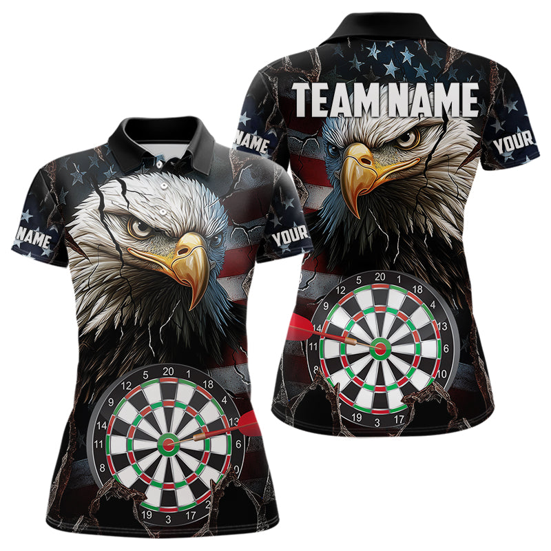 Eagle American flag Women Darts Team Shirts Custom Patriotic Darts Jersey NQS9619