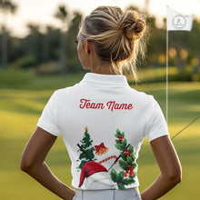 Load image into Gallery viewer, Christmas golf ball clubs Women's polo golf shirts Custom Christmas team golf jerseys NQS10805