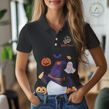 Load image into Gallery viewer, Funny pumpkin golf ball clubs Women's polo golf shirts Custom Halloween team golf jerseys NQS10807