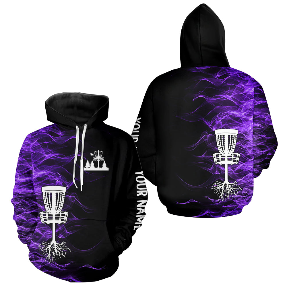 Purple smoke black Disc Golf Hoodies custom team disc golf basket disc golf Hoodies outfits NQS11199