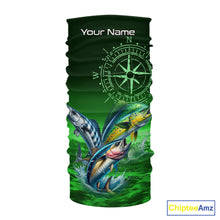 Load image into Gallery viewer, Personalized Mahi Mahi, Wahoo, Tuna Green Performance Fishing Shirt,compass offshore tournament Shirt NQS10234