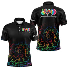 Load image into Gallery viewer, Colorful tie dye Black Bowling Camo Bowling Shirts for Men Custom Peace Love Bowling Team Jerseys NQS9483