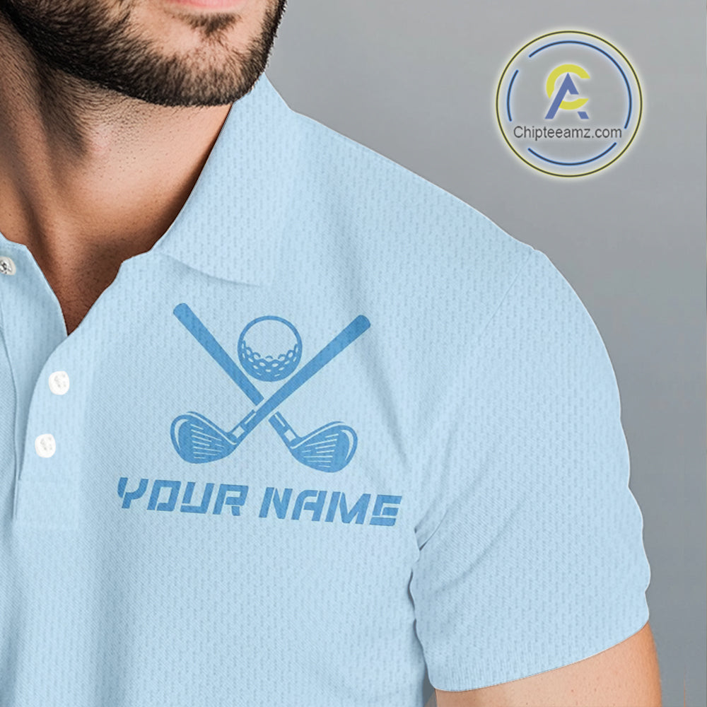 Blue Men golf polo shirts custom golf outfits for men, Gift for golf lovers NQS10850