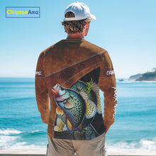 Load image into Gallery viewer, Crappie fishing UV protection custom name fishing shirts, performance shirts for men, women, kid NQS10264