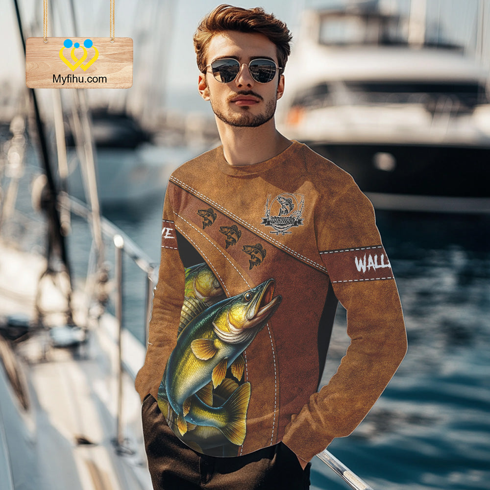 Musky fishing UV protection custom name fishing shirts, performance shirts for men, women, kid NQS10266