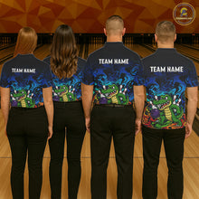 Load image into Gallery viewer, Colorful Funny Alligator Bowling Shirts for Women Custom Bowling Team Jersey, Gift For Bowlers NQS11755