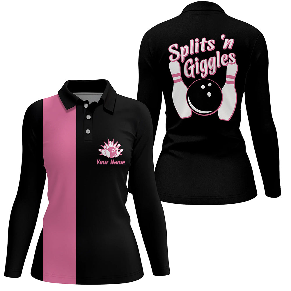 personalized bowling shirt for women – custom name design side view