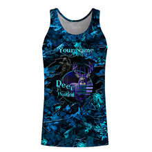Load image into Gallery viewer, Country Girl Deer hunting blue camo Custom Name all over printed shirts, Hunting gift for hunter girl NQS4372