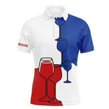 Load image into Gallery viewer, Red, White and Blue Mens golf polo shirts custom Golf wine men's golf apparel, gifts for the golfer NQS8337