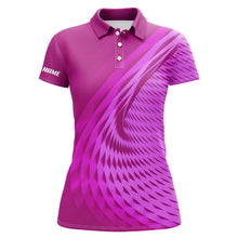 Load image into Gallery viewer, Womens golf polo shirts custom pink pattern sport female golf attire, personalized golf gifts NQS8121