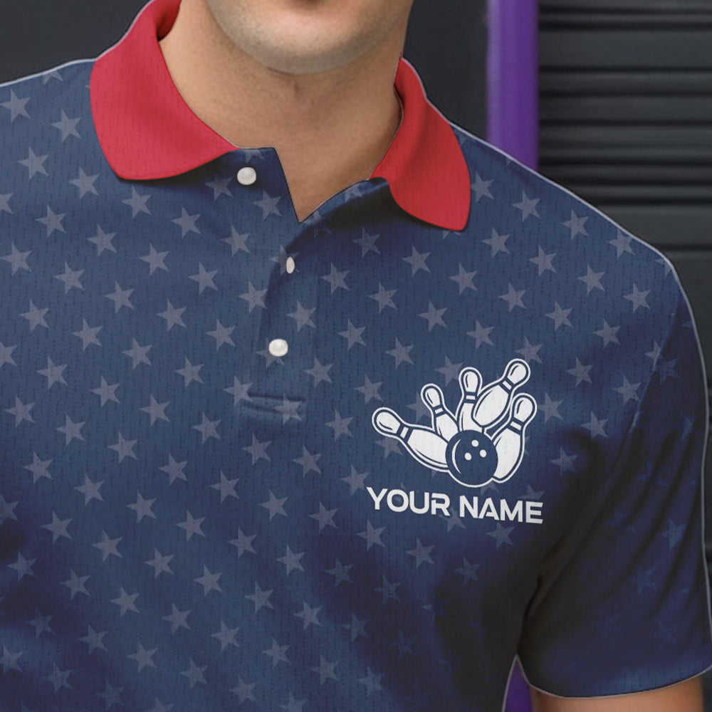 Men's bowling Polo, Quarter Zip shirts Custom name Texas flag vintage Bowling Team Bowlers Jerseys NQS9768
