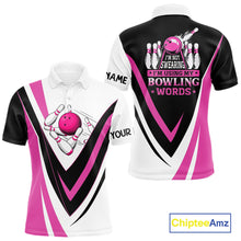 Load image into Gallery viewer, Custom Funny Bowling shirts for men I'm not swearing, I'm using my bowling words Pink bowl shirts NQS11547