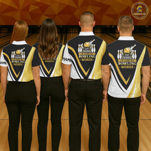Load image into Gallery viewer, Custom Funny Bowling shirts for men I'm not swearing, I'm using my bowling words Gold bowl shirts NQS11548