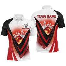 Load image into Gallery viewer, Red Light Bowling Polo, 1/4 zip Shirts For Men Custom Bowling Team League Jersey, bowling clothes mens NQS8584